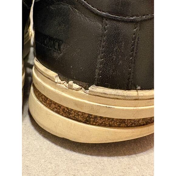 Birkenstock 43 (L 12-12.5 M10-10.5) Black Leather Bend Low Sneaker FLAWS - Picture 6 of 13